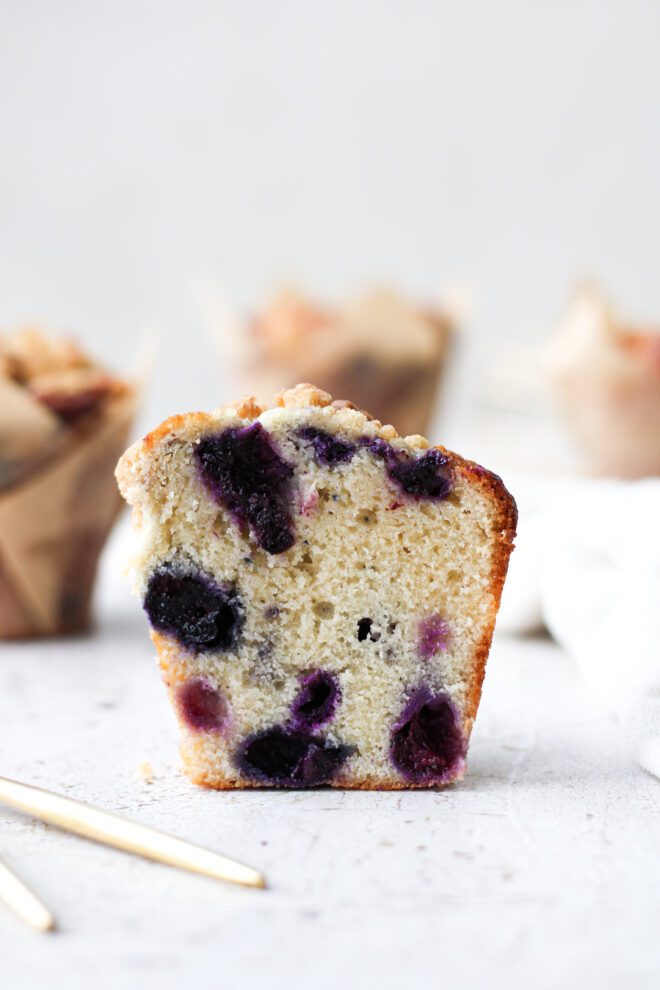 Blueberry crumble muffins recept