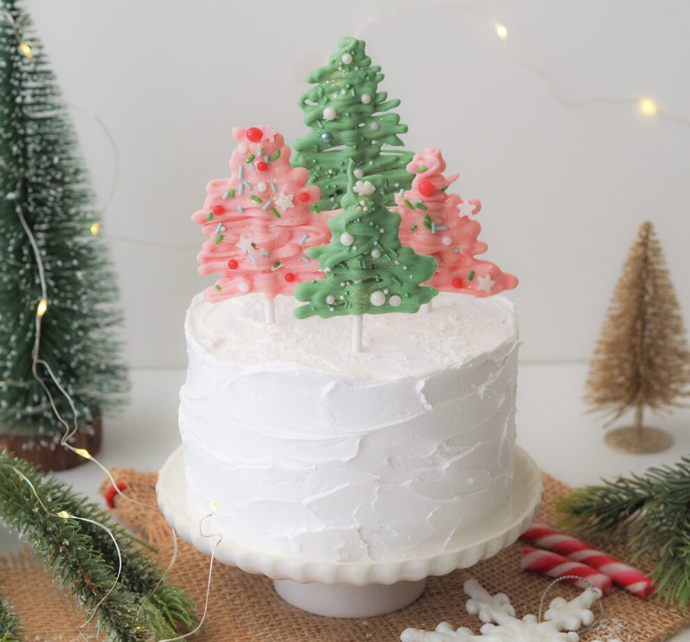 Mini red velvet kersttaart