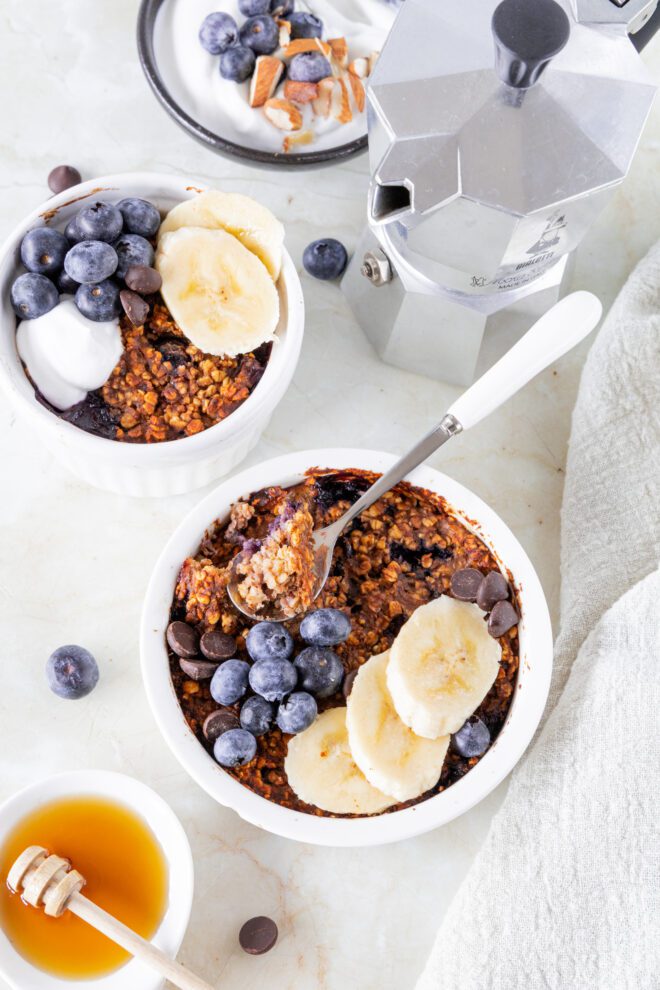 Koffie baked oats recept 