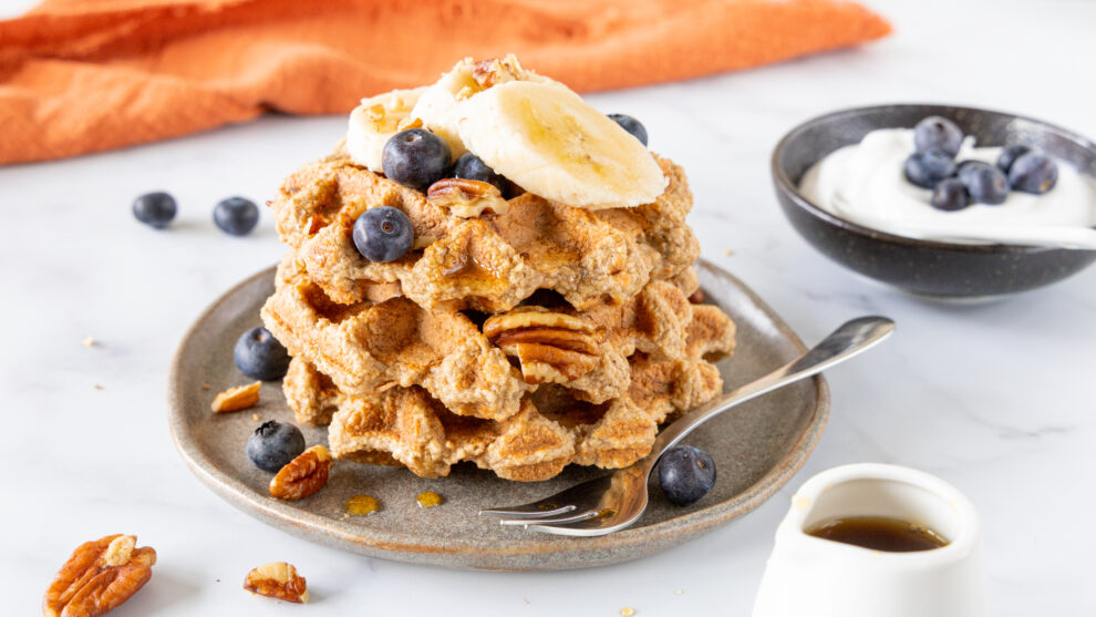 Glutenvrije bananenbrood wafels