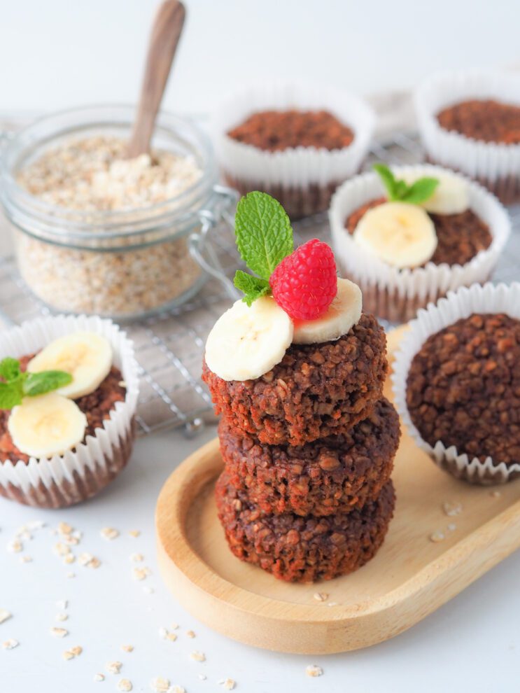 Chocolade banaan havermout muffins