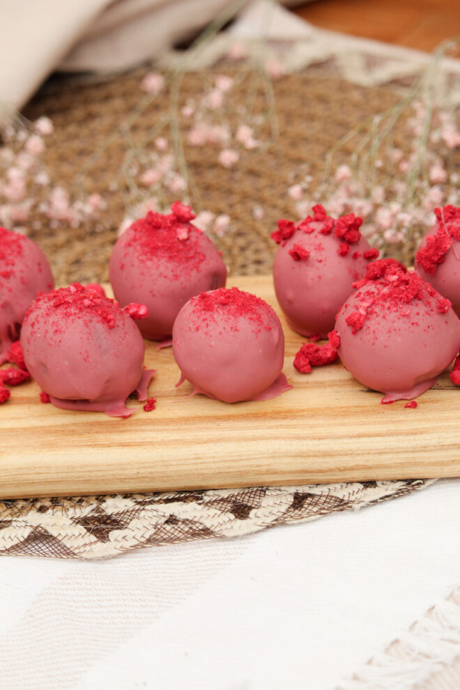 Red velvet ruby cake pops