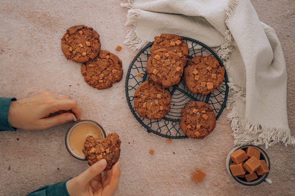 Salted caramel cookies