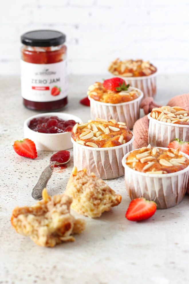 Aardbeien kokos muffins