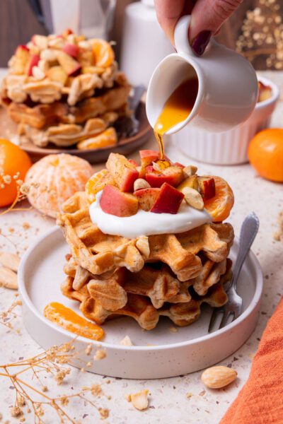 Speculaas wafel met appel