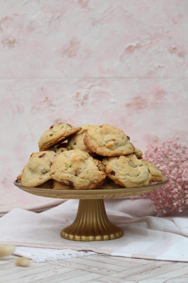 Soft baked cookies met pistachenoten