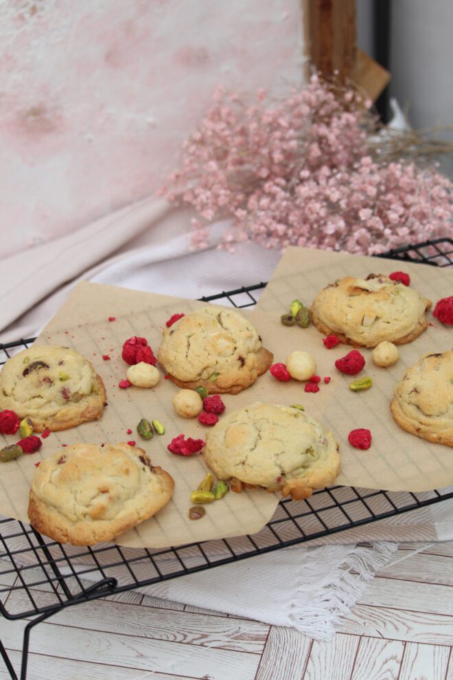 Soft baked cookies met pistachenoten