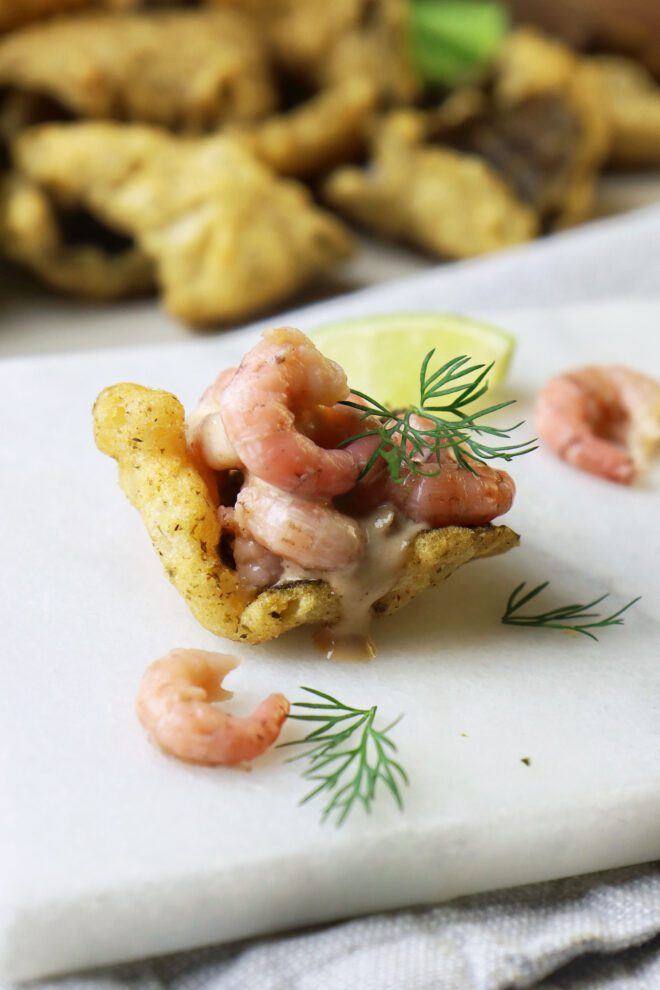  Garnalencocktail tempura bites