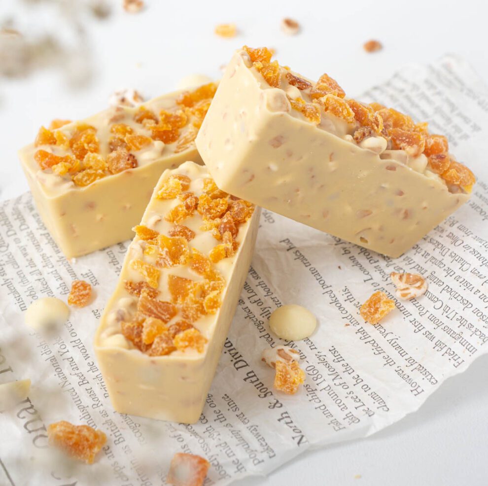 Witte chocolade pistache bars Witte chocolade pistache bars