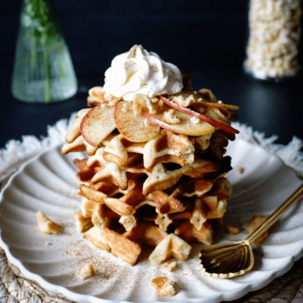 Kerstgerechten: appeltaart wafels