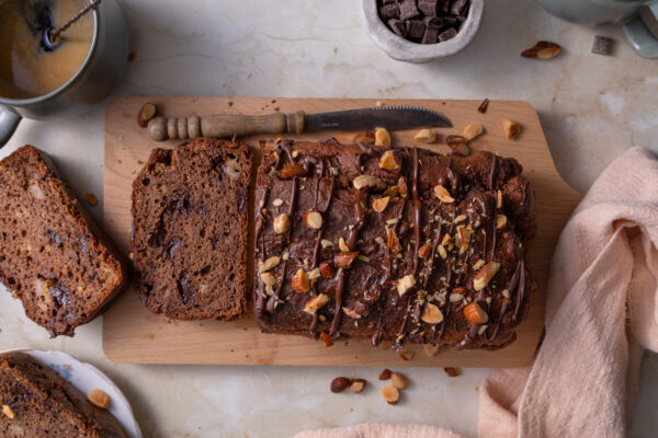 Chocolade koffie bananenbrood Chocolade koffie bananenbrood