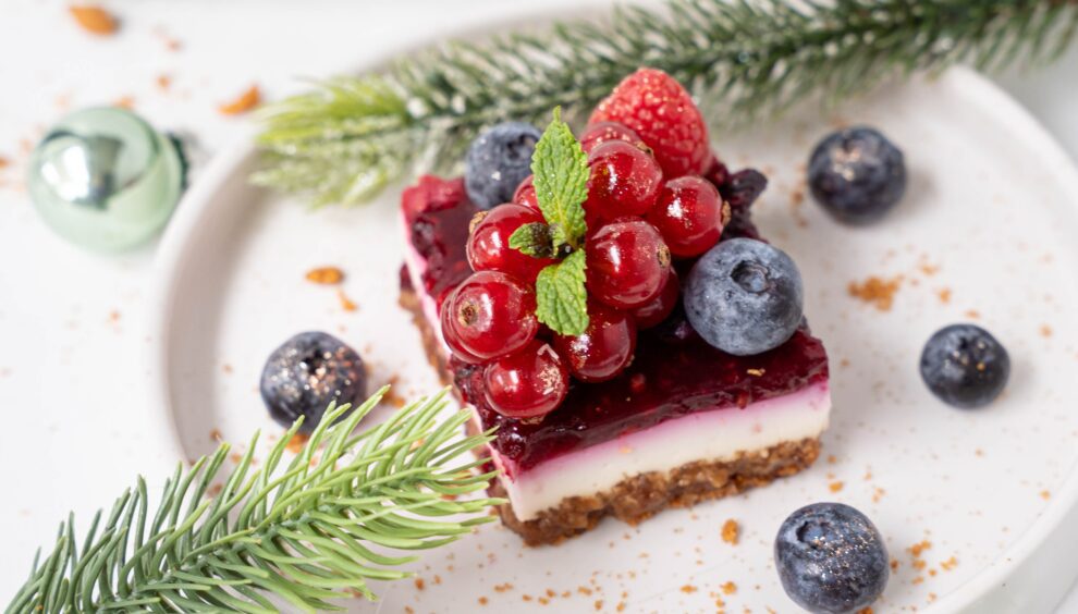 Frisse No-bake Cheesecake met rood fruit