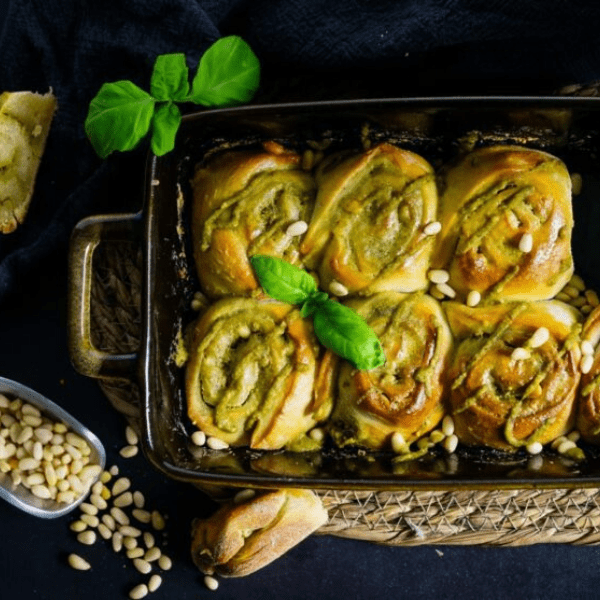 Pesto swirl broodjes