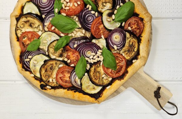 Plaattaart ratatouille (vegan)