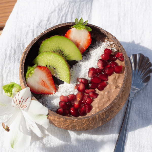 Recept overnight oats met chocolade en banaan