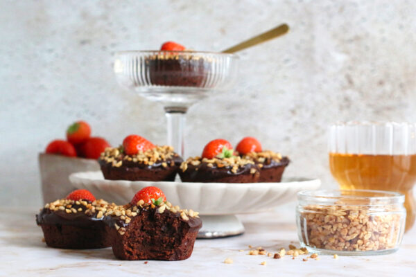 Koolhydraatarme brownies met ganache