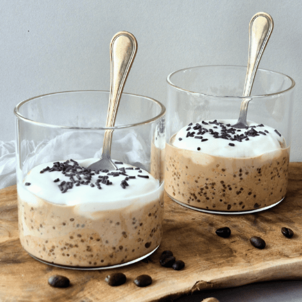 Recept overnight oats met espresso en kokosbloesemsuiker