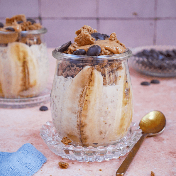 Recept overnight oats met speculaas en banaan 