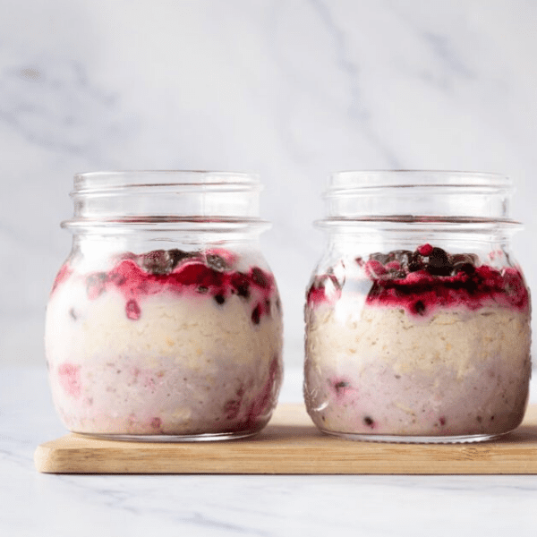 Recept overnight oats in Valentine sferen 