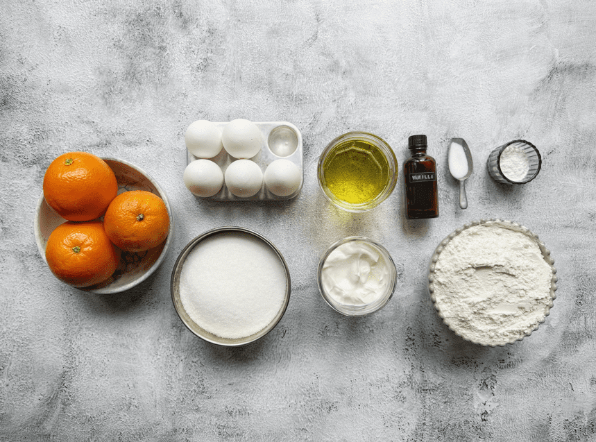 ingrediënten voor een sinaasappelcake