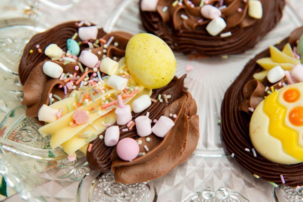 Gespoten chocolade paaseieren Gespoten chocolade paaseieren