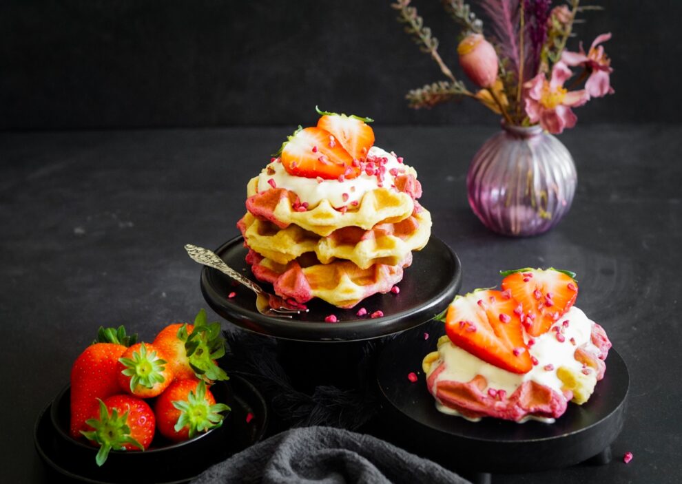 Red velvet wafels Red velvet wafels