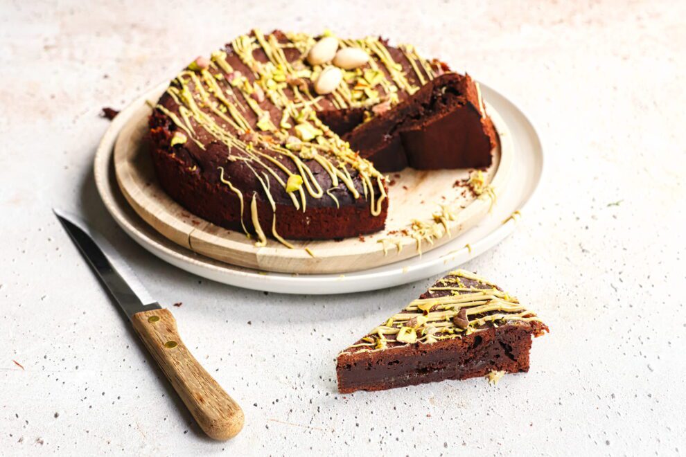 Suikervrije en koolhydraatarme pistache brownie Suikervrije en koolhydraatarme pistache brownie