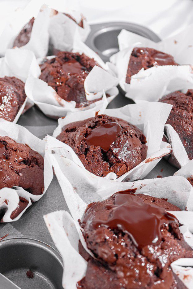 Dubbele Chocolademuffins Dubbele Chocolademuffins
