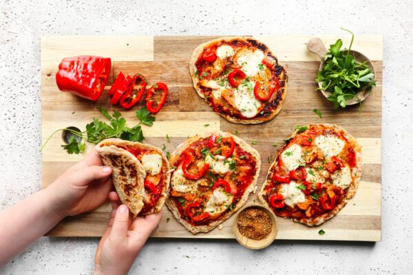 Koolhydraatarme pizza naanbrood
