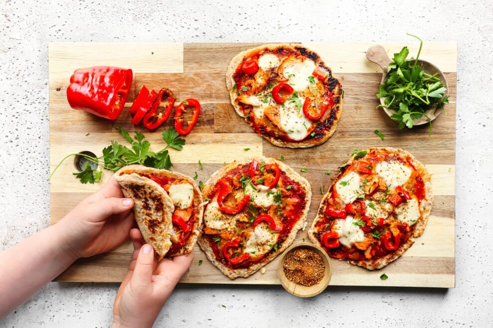 Koolhydraatarme pizza naanbrood Koolhydraatarme pizza naanbrood