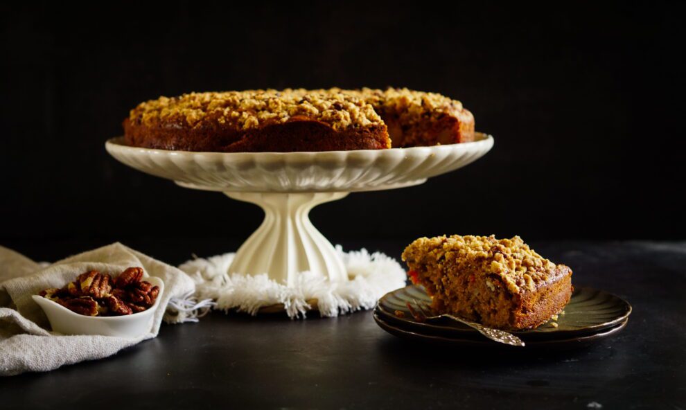 Wortel-appel crumble taart Wortel-appel crumble taart