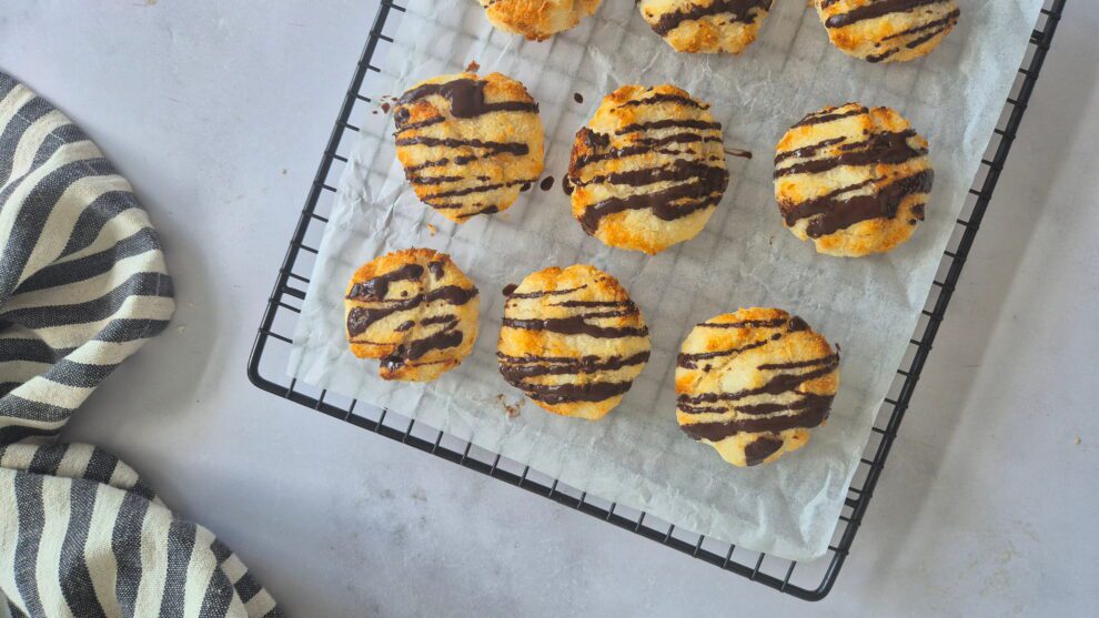 Kokosmakronen met chocolade Kokosmakronen met chocolade