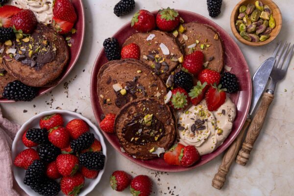 Double chocolate chip pancakes Double chocolate chip pancakes
