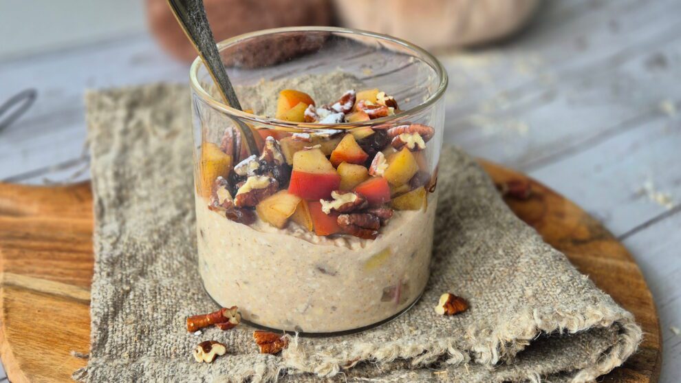Apfelstrudel overnight oats met kaneel en appel Apfelstrudel overnight oats met kaneel en appel