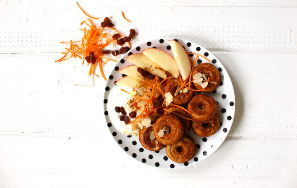 Mini carrot cake donuts