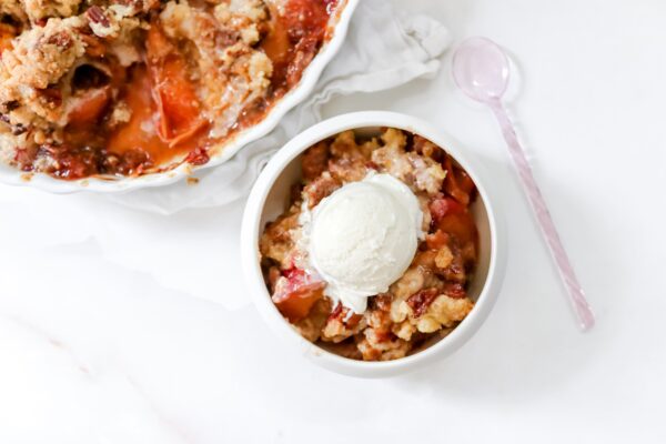 Kruidige perzik crumble Kruidige perzik crumble