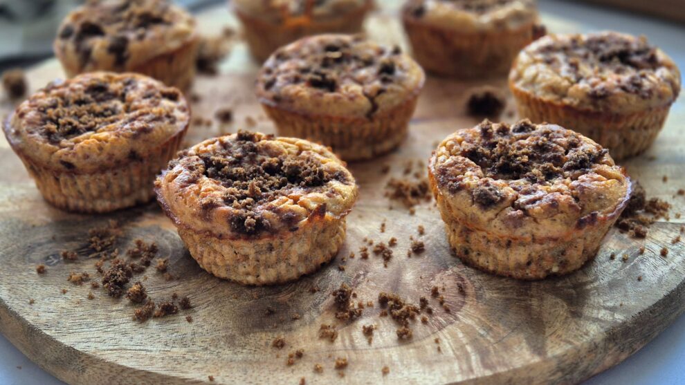 Speculaasmuffins met cottage cheese en havermout Speculaasmuffins met cottage cheese en havermout